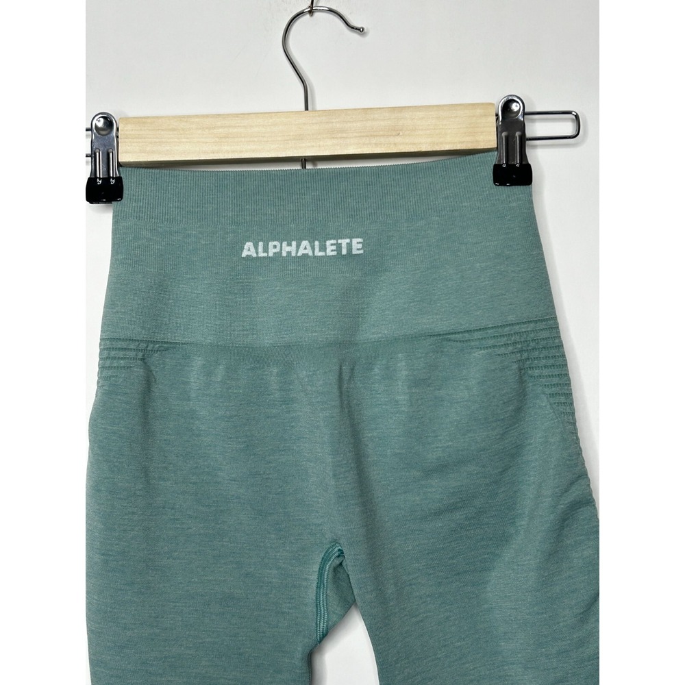 Alphalete Women Size S Green Seamless Biker Shorts - Picture 3 of 3